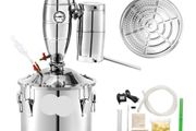 Alcohol Distiller, 30 Liter Alcohol Beverage Distiller, 6.6 Gal Beer Boilers Wine Grappa Spirits, Homemade Brewing Kit