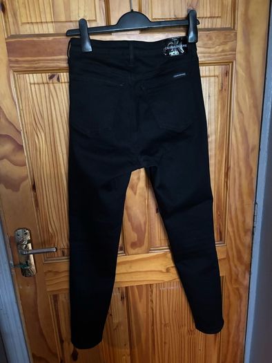 Calvin Klein Jeans High Rise Skinny Ankle jeans in black denim W29