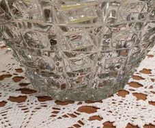 Stunning Libochovice Glassworks C1930s Art Deco Geometric Centre Piece Bowl