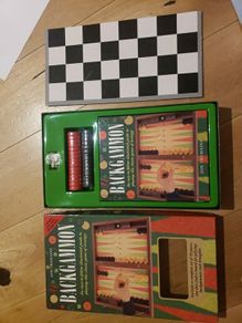 Backgammon board game and book