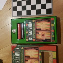 Backgammon board game and book