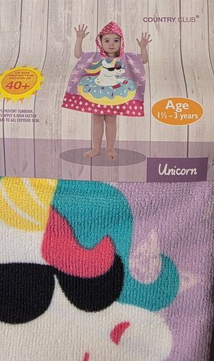 Toddler Microfibre Changing Robe - Unicorn