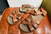 Tan salt-water sandals