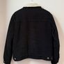 BERSHKA Black Cord Jacket Faux Sheepskin Lining Size M! Image 2