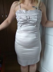 quality silver grey dress size xs-s new eos collection
