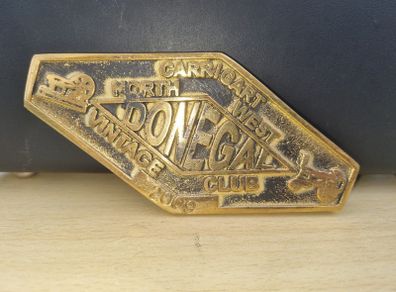 Brass Plaque - Donegal North West Vintage Club