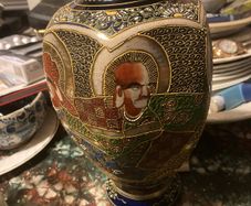 1950s satsuma Japanese vase free postage