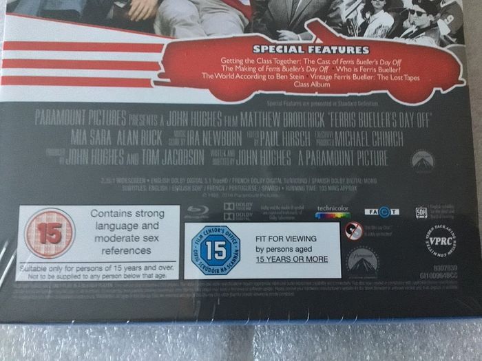 Ferris Bueller's Day Off 2016 UK Exclusive Limited Edition Slipcase Steelbook Limited to 2000 Copies