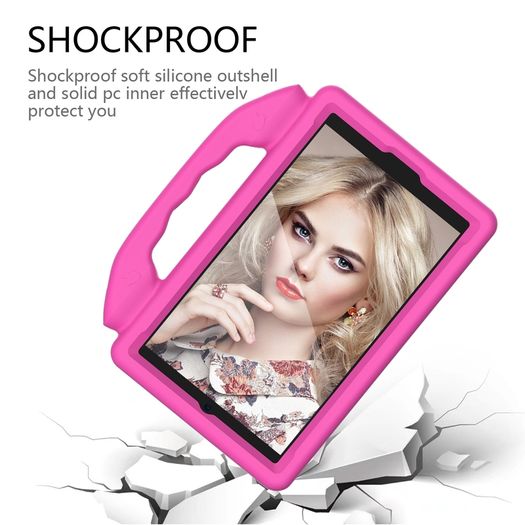 For Samsung Galaxy Tab A7 Lite Case Kids Shockproof Tablet Smart Cover With Thumbs UP EVA New Pink - FHT08SMTK4