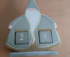 2026 Silver painted Santa calendar