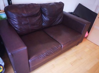 2 seater leather couch