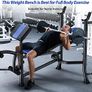 Adjustable Weight Bench with Leg Extension and Preacher Curl Home Training Gym Weight Lifting Bench Full-Body Workout Bench Bench Press Image 2