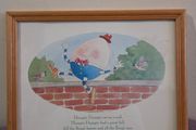 1996 Humpty Dumpty print by Jan Lewis Framed