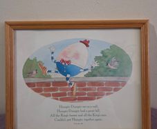 1996 Humpty Dumpty print by Jan Lewis Framed