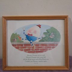 1996 Humpty Dumpty print by Jan Lewis Framed