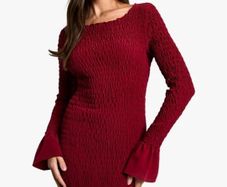 Boohoo burgundy dress