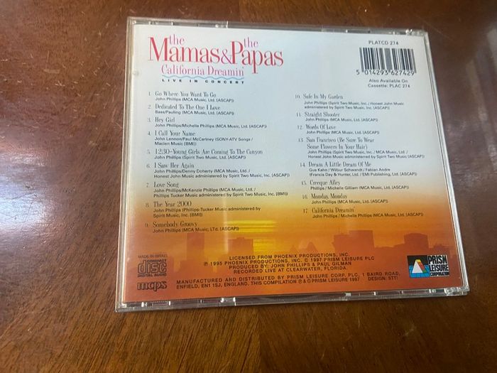The Mamas & The Papas California Dreamin' CD