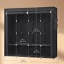 Clothes Wardrobe, Portable Closet, Garment Organiser Rack with 4 Hanging Rails, Shelves, 4 Side Pockets, 170 x 45 x 167 cm, Large Capacity for Bedroom, Living Room, Black Image 6