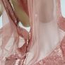 Faliero Sarti stole dusted pink silk with embellished edging - BNWT - Rrp 420 Image 2