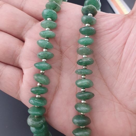 Vintage Tire Shape Jade Beaded Necklace