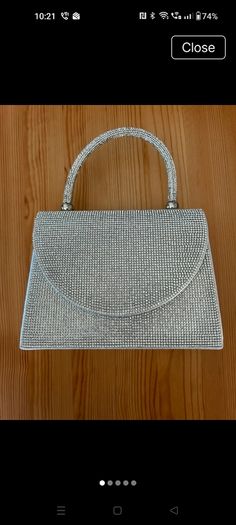 Handbagmoom Silver Crystal Occasion Bag