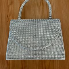 Handbagmoom Silver Crystal Occasion Bag