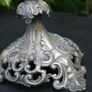 Vintage Art Nouveau Ornate Pierced Filigree Flower Vase Antique Silver Tone H-11" Image 4