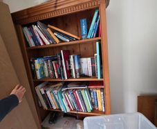 Solid wood bookshelf