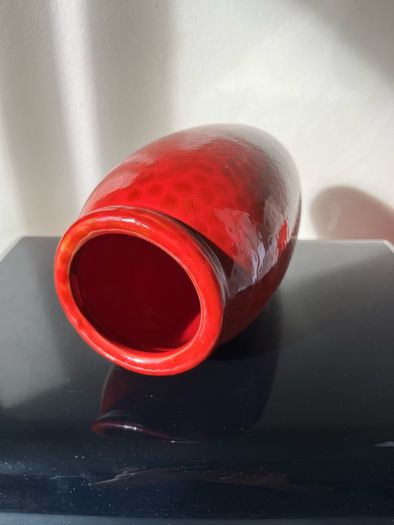 Red Stoneware Pottery Vase
