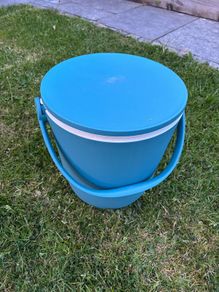 Outdoor drink chiller and seat