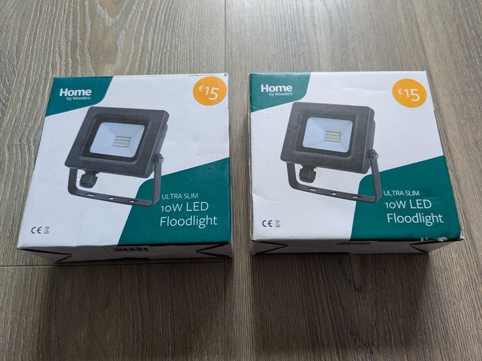Ultra Slim 10W LED Floodlights (x2)