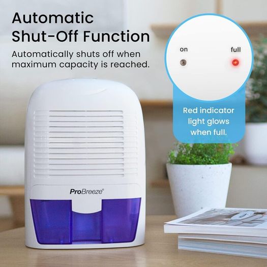 Dehumidifier 1500ml Portable Air Dehumidifier for Damp, Mould, Moisture in Home, Kitchen, Bedroom, Caravan, Office, Garage, Bathroom, Basement