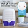 Dehumidifier 1500ml Portable Air Dehumidifier for Damp, Mould, Moisture in Home, Kitchen, Bedroom, Caravan, Office, Garage, Bathroom, Basement Image 7