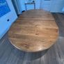 Solid oak Dining table round, extendable Image 5