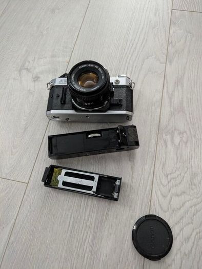 Canon AE-1 Program + Canon FD 50mm f/1.8 Lens  Vintage 35mm Film Camera |