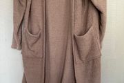 New Long Fleece CardiganWith Pockets