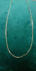 9ct gold rectangular box link chain - 23'' 5.8g