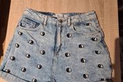 Denim Co. Mom embroidered denim shorts  age 13/14 164 cm Postage included