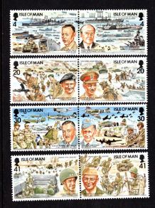1994 Isle of Man 50th Anniversary of Operation "Overlord" D-day 1944-1994 Commemorative Stamps Mint Never Hinged (MNH)