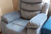 Single Chair Fabric Recliner Sofa - grey