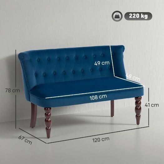 Velvet 2-Seater Sofa