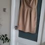 LK BENNETT 100% Silk Tan Cowl neck dress Sz 14 UK (Fit 14-16UK) - Rrp 225 (New) Image 3