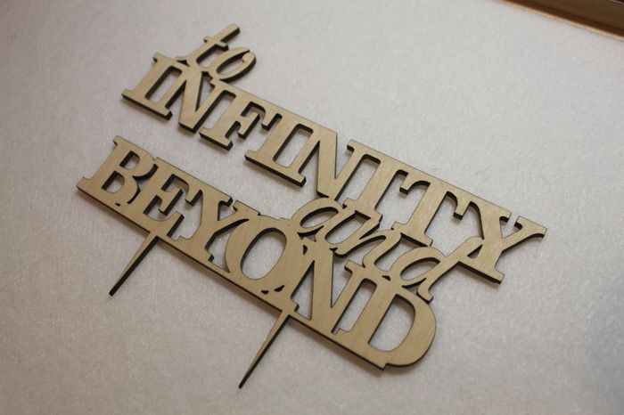 Custom To Infinity and Beyond Wedding Cake Topper -Anniversary Cake Topper Laser Cut