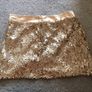 New Golden Sequin Mini Skirt Size 10 Image 2
