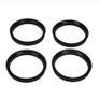 4pcs Black Car Plastic Wheel Hub Centric Rings Center Bore 66.6-57.1 Image 3