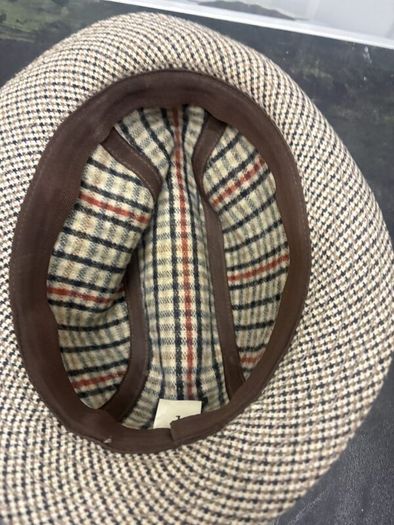 Vintage English Tweed Trilby Hat  Size 7