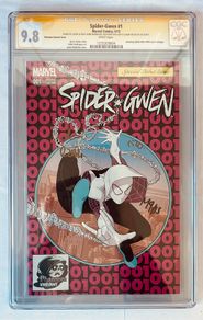 CGC Signature Series 9.8 graded copy of Spider-Gwen #1 (2015),