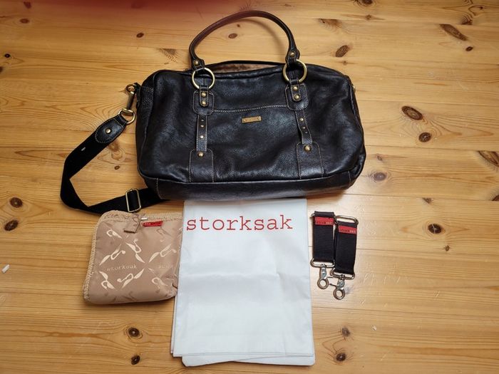 Storksac Leather Nappy Bag