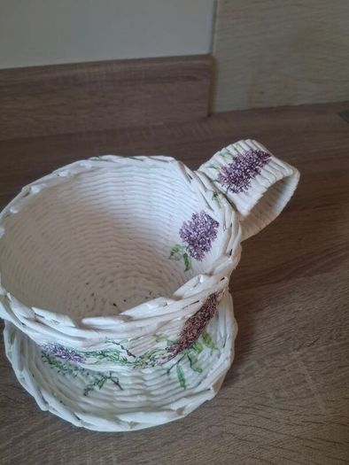 Handmade newspaper basket