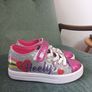 Heelys Snazzy X2 Shoes Silver Rainbow Heart UK Size 1 Image 3